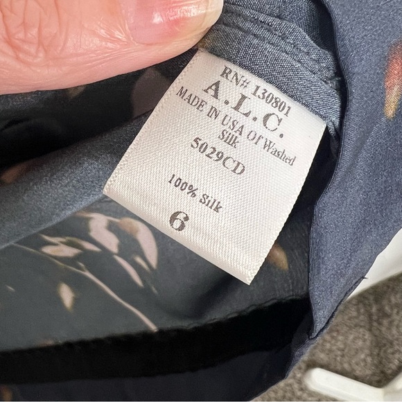 A.L.C. Blue and Taupe Patterned Dress - Picture 6 of 6